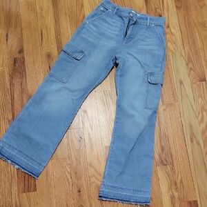 Women's Light Blue Cargo Jeans